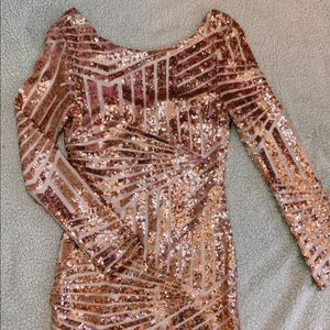 Sparkly body on dress